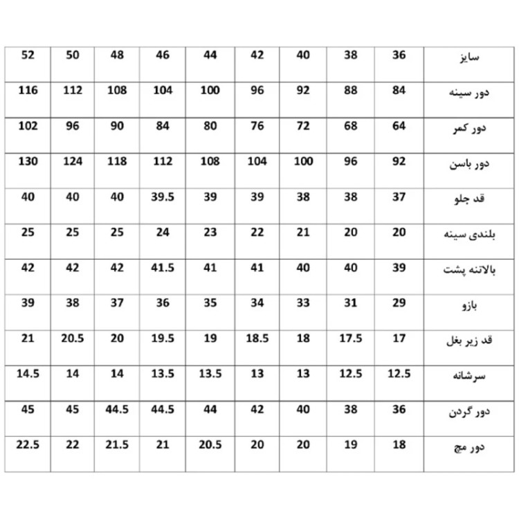 الگو آماده خیاطی بالاتنه و آستین زنانه متد ترک از سایز 36 تا 52
