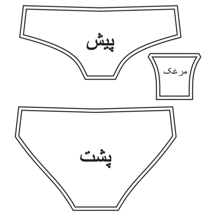 الگو آماده خیاطی شورت زنانه از سایز L تا XXXL