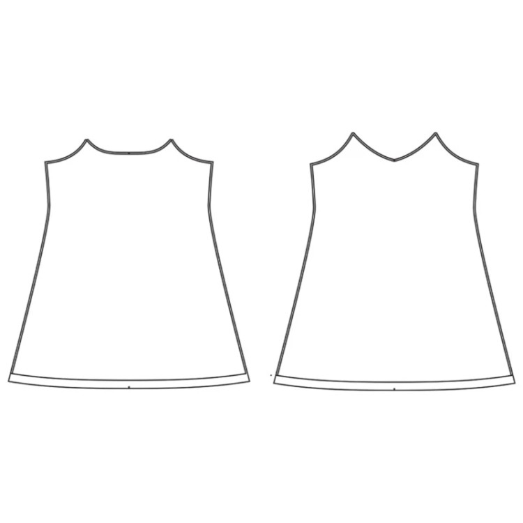 الگو آماده خیاطی تاپ زنانه سایزهای M-L-XL-XXL