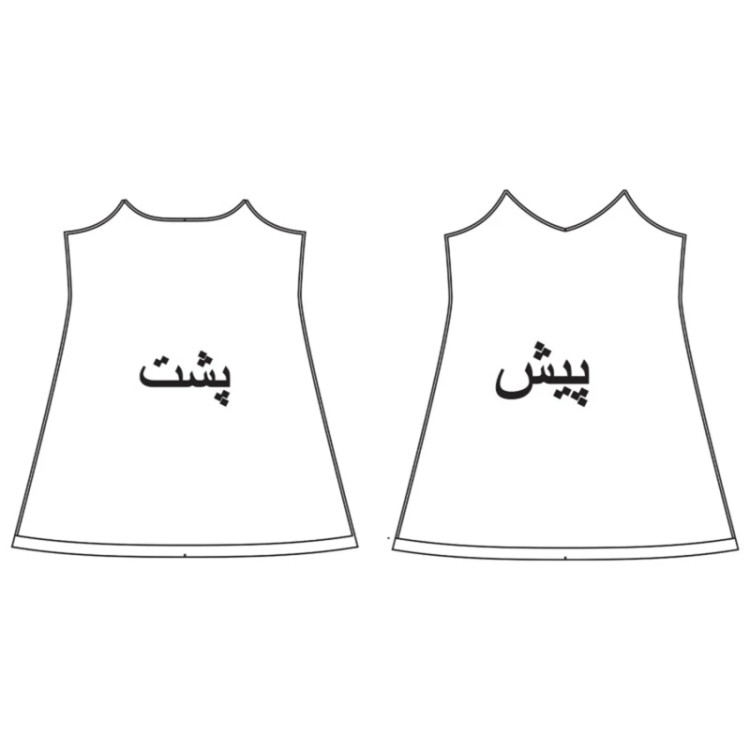 الگو آماده خیاطی تاپ زنانه سایزهای M-L-XL-XXL