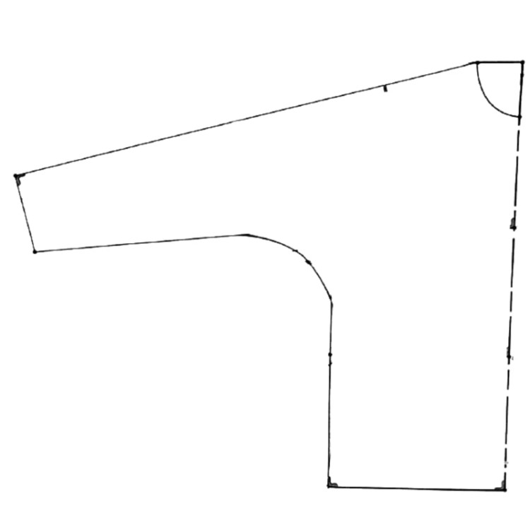 الگو آماده خیاطی کیمونو زنانه از سایز های S-M-L-XL-XXL