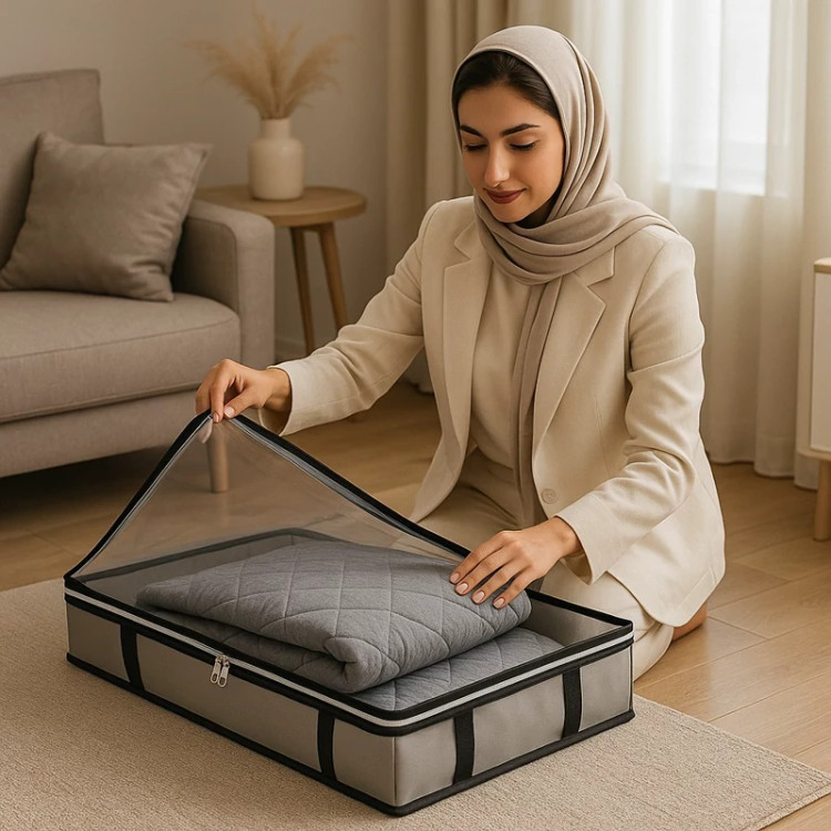 باکس نظم دهنده پتو مدل زیر تختی