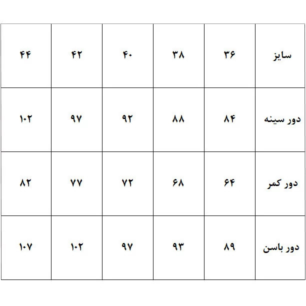 الگو بالا تنه و آستین مدل متد مولر سایز 42