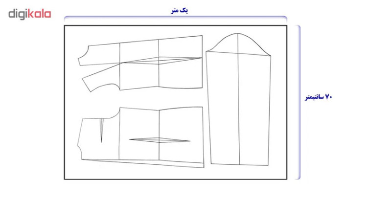 الگو خیاطی بالا تنه و آستین زنانه متد مولر سایز 50
