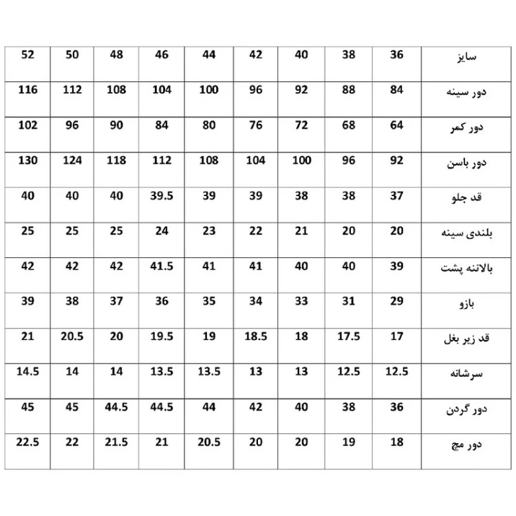 الگو خیاطی بالاتنه و آستین زنانه متد ترک کد T99 مجموعه 9 عددی