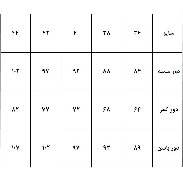 الگو بالا تنه و آستین مدل متد مولر سایز 42