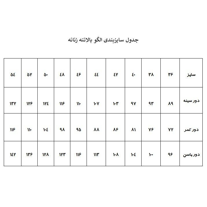 الگو خیاطی پایه بالاتنه و آستین زنانه متد ABM سایز 36 تا 54 مدل تجاری بسته 12 عددی